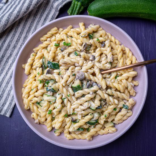 Creamy Mushroom Zucchini Pasta