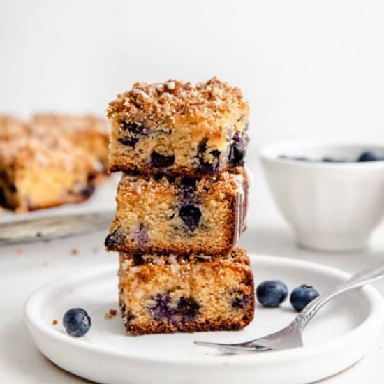 Healthy Lemon Blueberry Coffee Cake