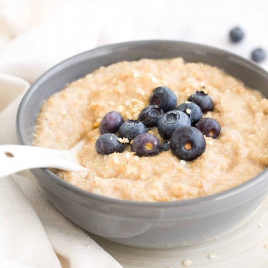 Creamy Quinoa Porridge (GF, Vegan)