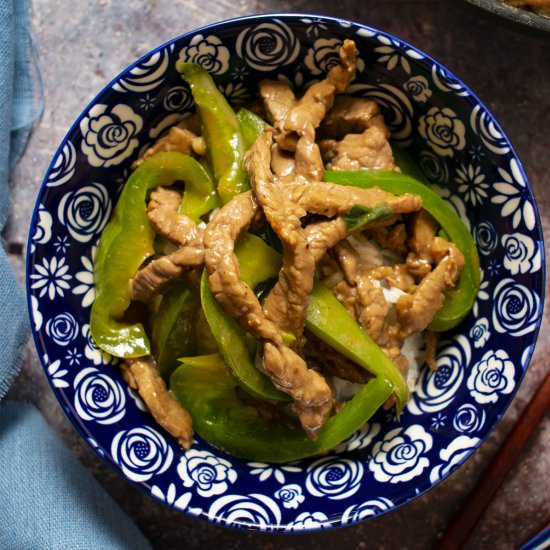 Beef Slices Green Pepper Stir-Fry