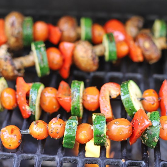 Grilled vegetable skewers