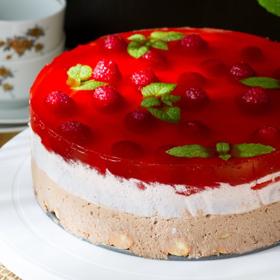 Chocolate and raspberry cake