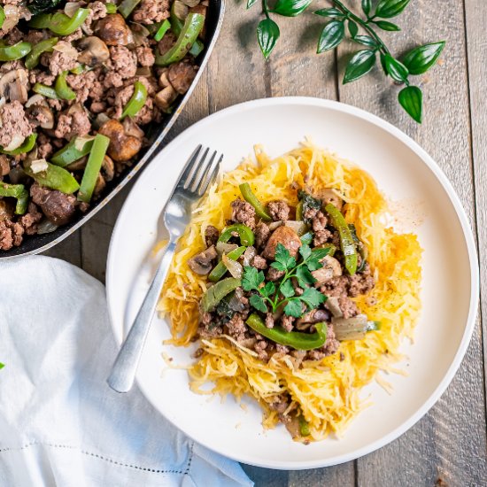 Spaghetti Squash w/ Beef & Veggies