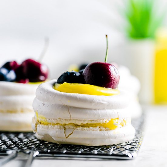 Lemon Curd Meringue Nests