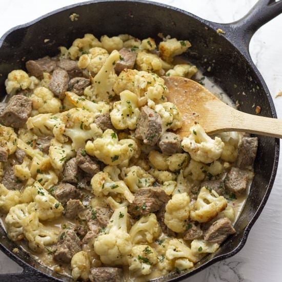 Steak and Cauliflower Skillet