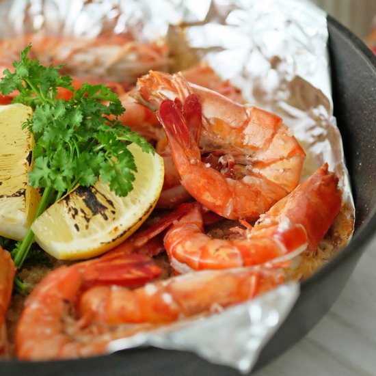 Salt-Roasted Prawns