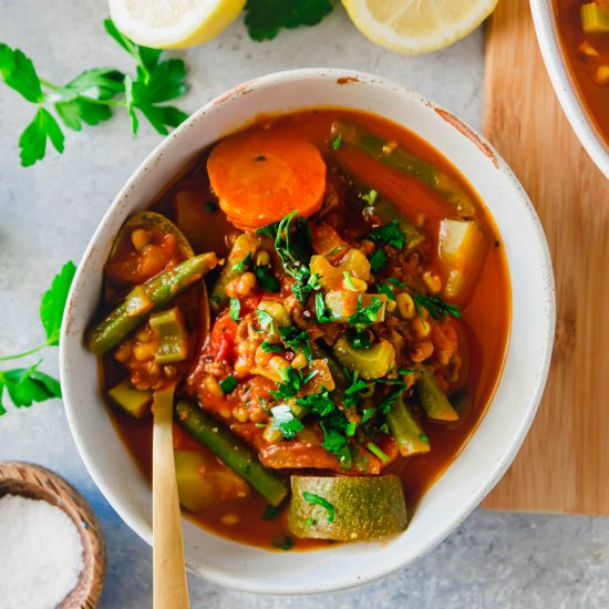 Mung Bean Soup with Vegetables