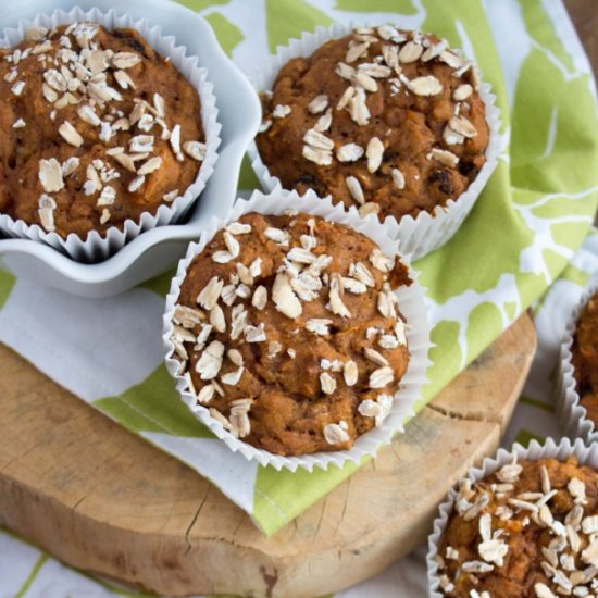 Whole Wheat Carrot Cake Muffins