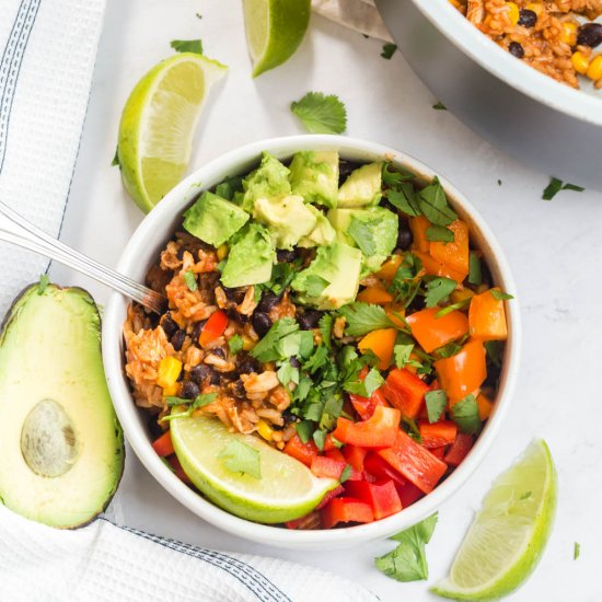 Instant Pot Chicken Burrito Bowls