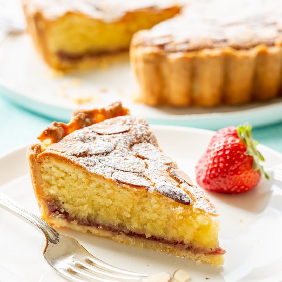 Bakewell Tart with Raspberry Jam