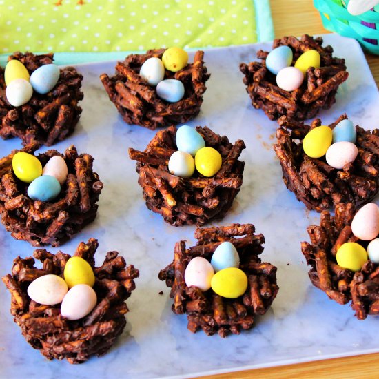 Chocolate Easter Egg Nests