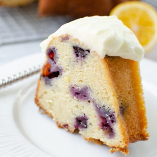 Meyer Lemon Blueberry Bundt Cake