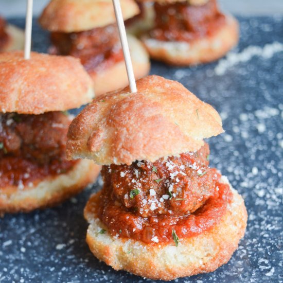 keto garlic bread meatball sliders