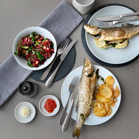 Roasted Whole Fish with Potatoes﻿