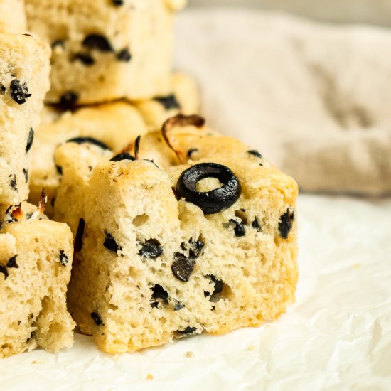 Black Olive Shallot Focaccia