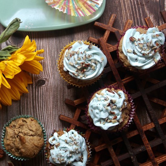 Blue Hummingbird Cupcakes