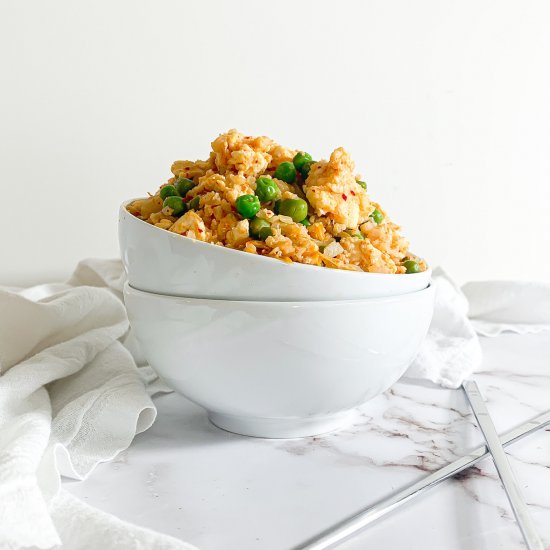 Kimchi Cauliflower Fried Rice