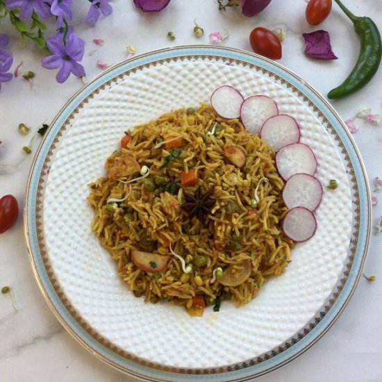 Pressure Cooker Tomato Pulao