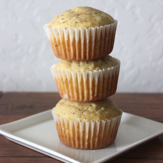 Moist Almond Poppy Seed Muffins