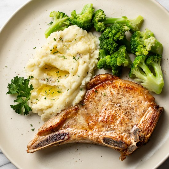 pan-seared pork chops