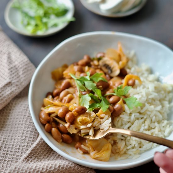 Portuguese Mushroom and Bean Stew