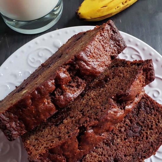 Sourdough Chocolate Banana Bread