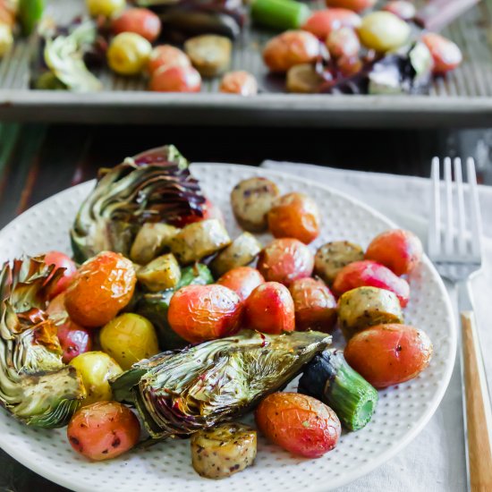 Sheet Pan Sausage & Veggies