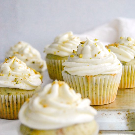 Pistachio Orange Cupcakes