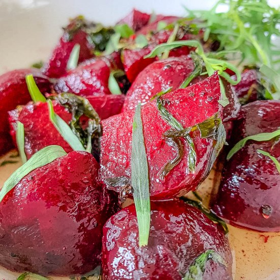 Beets In Tarragon Brown Butter