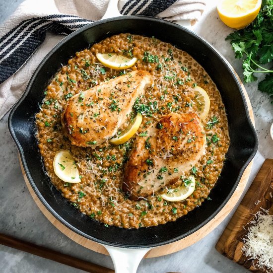 Garlic Lemon Couscous with Chicken