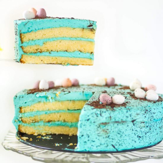 Speckled Easter Egg Cake