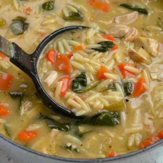 Lemon Orzo Chicken Soup