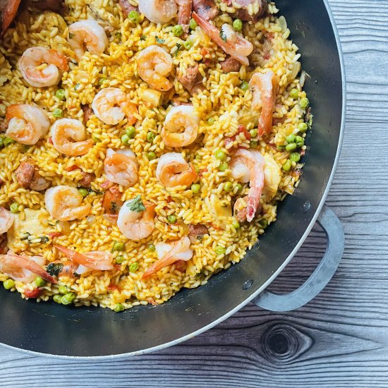 Shrimp and Sausage Paella