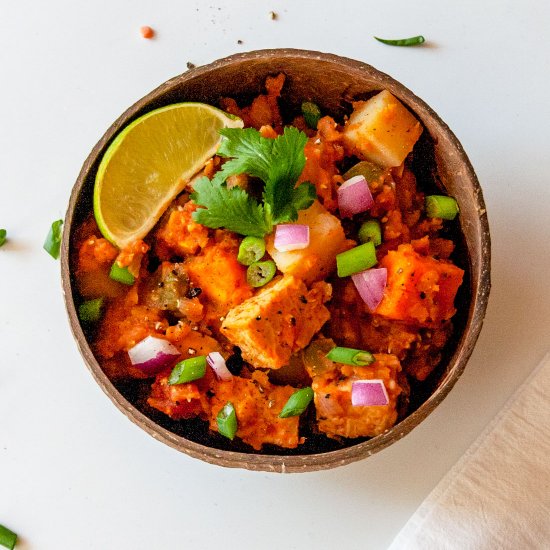 Southwestern Lentils and Potatoes