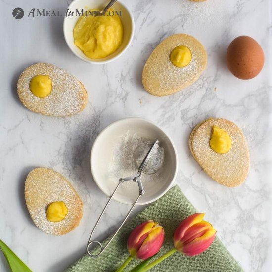 Paleo Lemon Curd Easter Egg Cookies