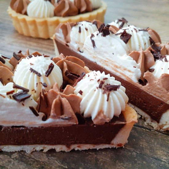 Triple chocolate tart