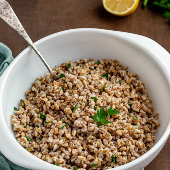 Whole Food Plant Based Herb Farro