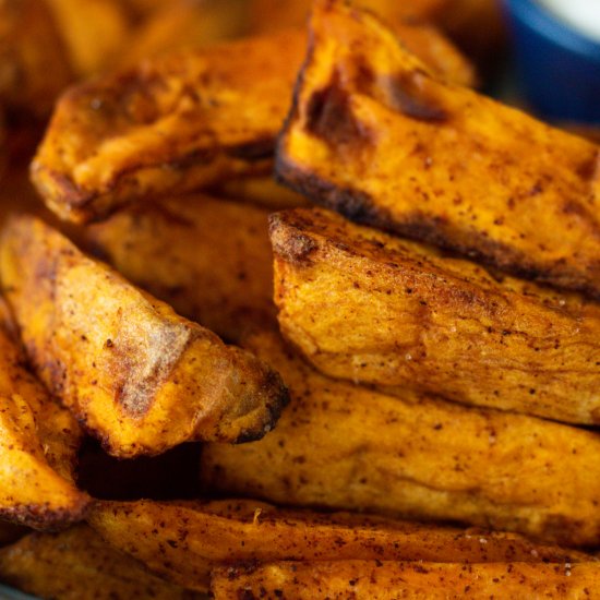 Air Fryer Sweet Potatoes with Cinna