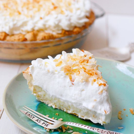 Triple coconut cream pie