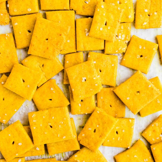 Gluten-Free Vegan Cheese Crackers