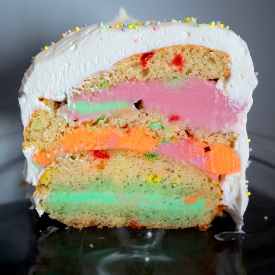 Spring Sherbet Funfetti Cake