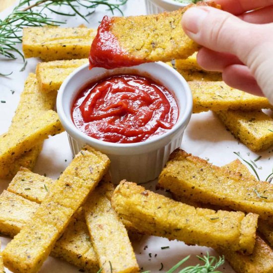 Baked Polenta Chips (Polenta Fries)