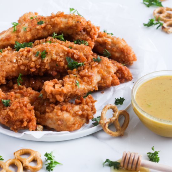 Gluten-free Pretzel Crusted Chicken