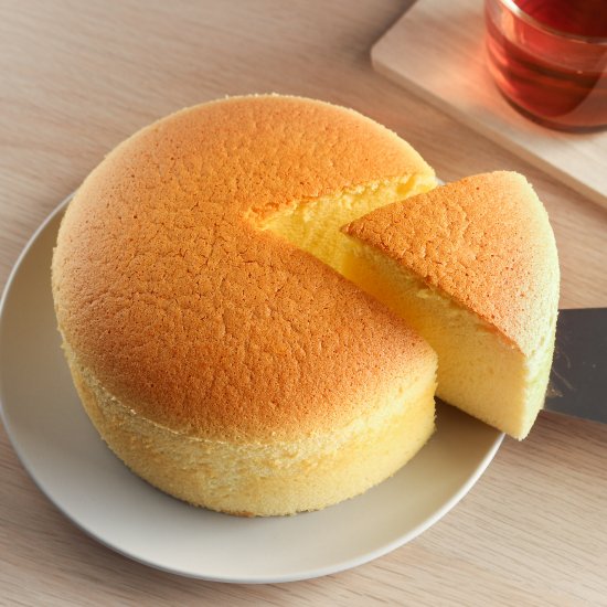 Condensed Milk Cotton Sponge Cake