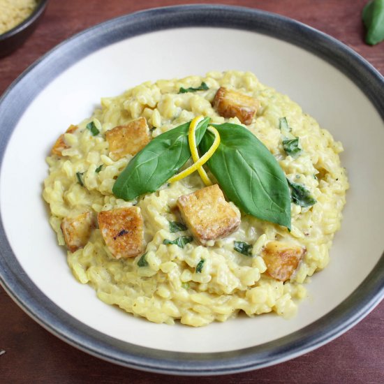 Vegan Smoked Tofu Risotto