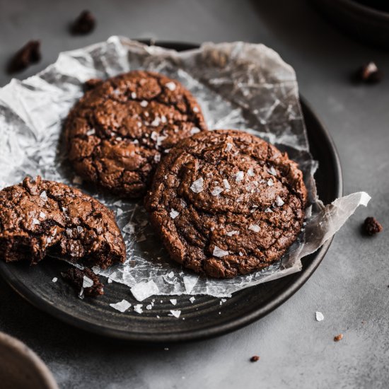 Salted Brownie Cookies