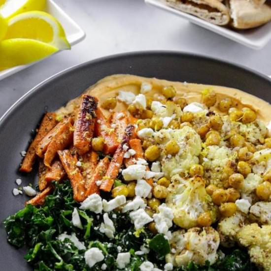 Za’atar Roasted Chickpea Bowls