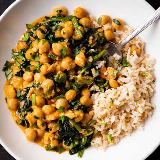 Chickpea Spinach Curry