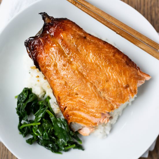 Baked Salmon with Brown Sugar