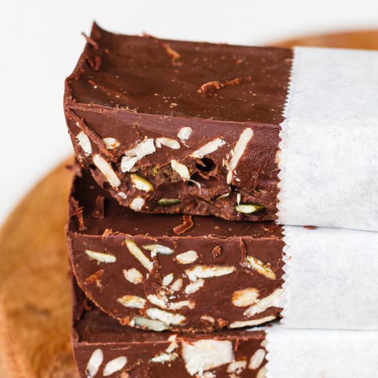 Vegan Dark Chocolate Nut Bars